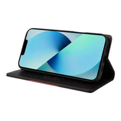 For iPhone 15 Plus / 14 Plus GQUTROBE G01 RFID Anti-theft Leather Phone Case(Black) by GQUTROBE