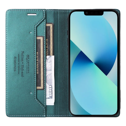 For iPhone 15 Plus / 14 Plus GQUTROBE G01 RFID Anti-theft Leather Phone Case(Green) by GQUTROBE