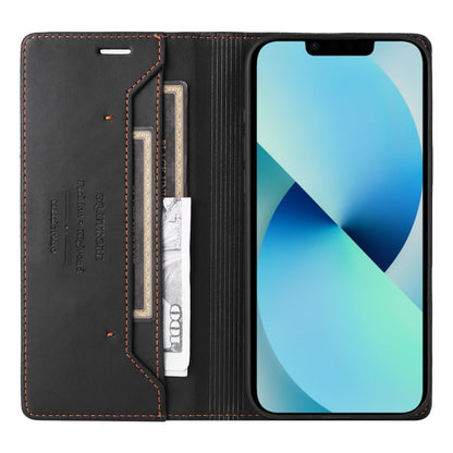 For iPhone 15 GQUTROBE G01 RFID Anti-theft Leather Phone Case(Black) by GQUTROBE