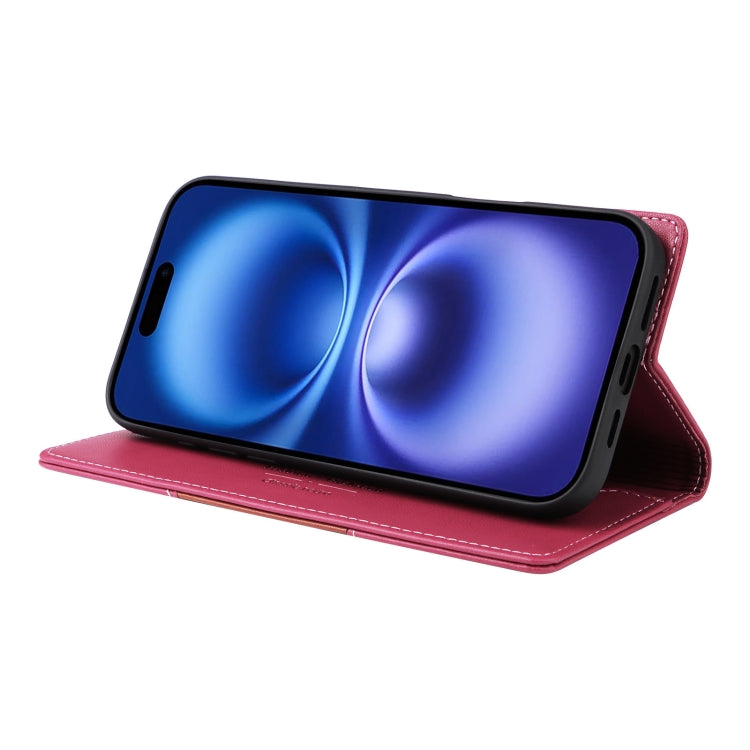 For iPhone 16 Plus GQUTROBE G01 RFID Anti-theft Leather Phone Case(Red) by GQUTROBE