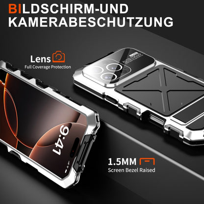 For iPhone 16 Pro R-JUST Life Waterproof Dustproof Shockproof Phone Case(Silver) by R-JUST