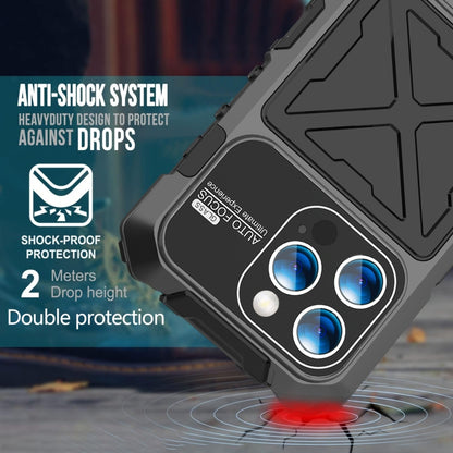 For iPhone 15 Pro Max R-JUST Life Waterproof Dustproof Shockproof Phone Case(Black) by R-JUST