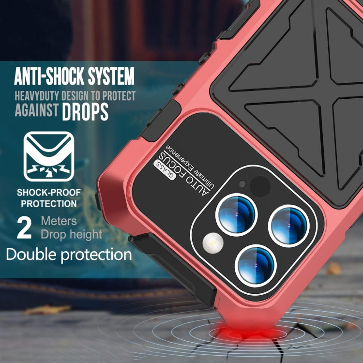 For iPhone 15 Pro Max R-JUST Life Waterproof Dustproof Shockproof Phone Case(Red) by R-JUST