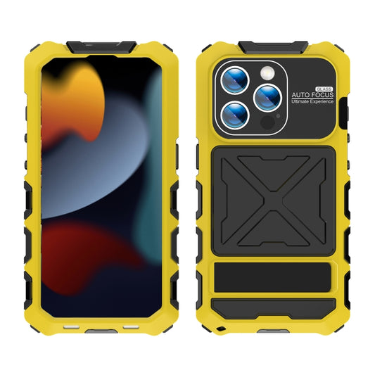 For iPhone 15 Pro R-JUST Life Waterproof Dustproof Shockproof Phone Case(Yellow) by R-JUST