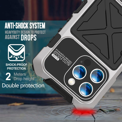 For iPhone 15 Pro R-JUST Life Waterproof Dustproof Shockproof Phone Case(Silver) by R-JUST