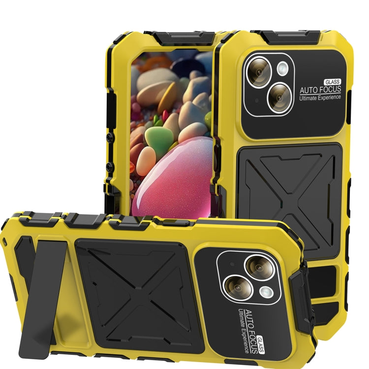 For iPhone 15 Plus R-JUST Life Waterproof Dustproof Shockproof Phone Case(Yellow) by R-JUST