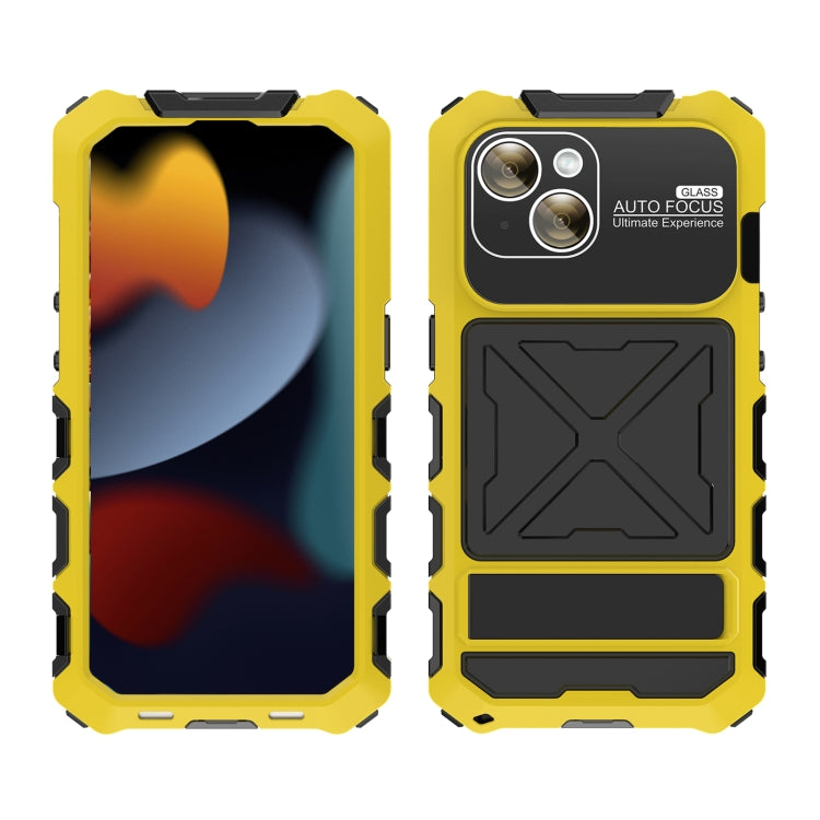 For iPhone 15 R-JUST Life Waterproof Dustproof Shockproof Phone Case(Yellow) by R-JUST