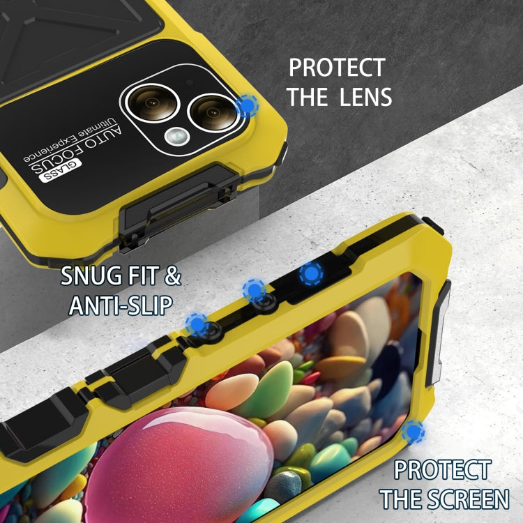 For iPhone 15 R-JUST Life Waterproof Dustproof Shockproof Phone Case(Yellow) by R-JUST