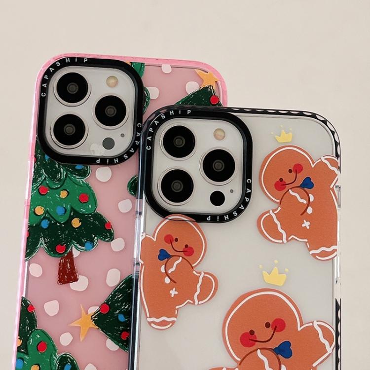 For iPhone 12 mini Simple Illustration Pattern Full Coverage Phone Case(Christmas Tree A) by bashfashion
