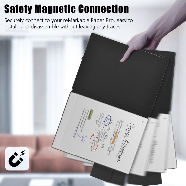 For reMarkable Paper Pro 2024 11.8 inch Imitation Original Smart Leather Tablet Case(Black) by bashfashion