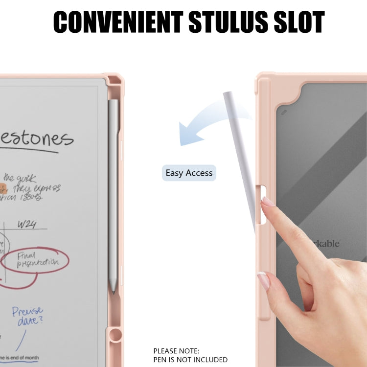 For reMarkable Paper Pro 2024 11.8 inch Acrylic PU Smart Leather Tablet Case(Pink) by bashfashion