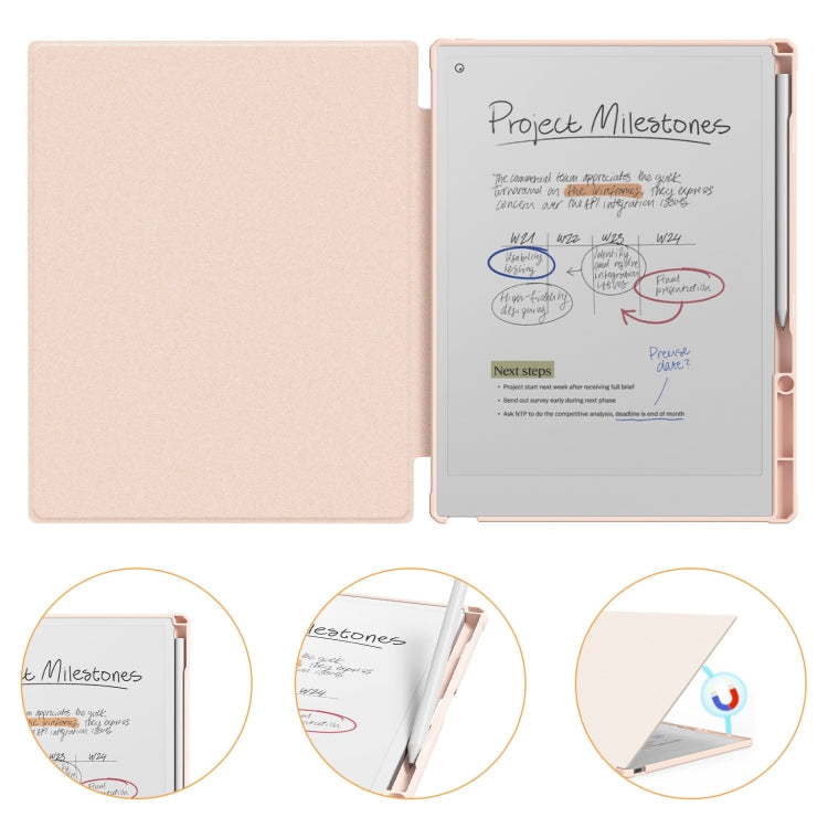 For reMarkable Paper Pro 2024 11.8 inch Acrylic PU Smart Leather Tablet Case(Pink) by bashfashion