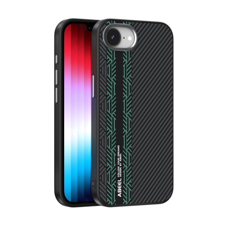 For iPhone 16e ABEEL 6D Micro Relief MagSafe Magnetic Phone Case(Green) by bashfashion