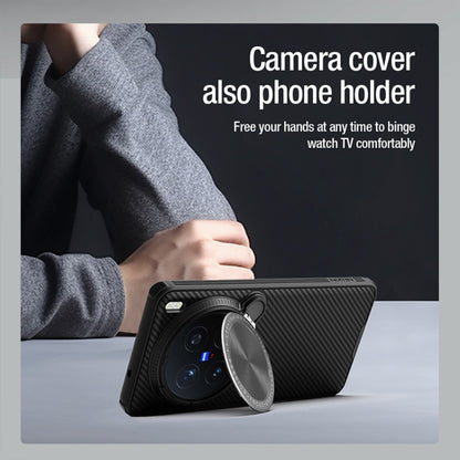 For vivo X200 Pro NILLKIN CamShield Prop MagSafe Magnetic PC Phone Case(Black) by NILLKIN