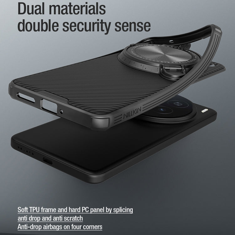 For vivo X200 Pro NILLKIN CamShield Prop MagSafe Magnetic PC Phone Case(Black) by NILLKIN