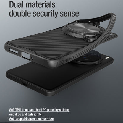 For vivo X200 Pro NILLKIN CamShield Prop MagSafe Magnetic PC Phone Case(Black) by NILLKIN