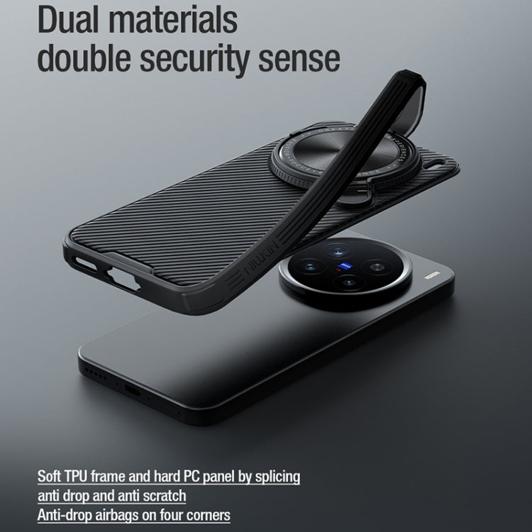 For vivo X200 Pro mini NILLKIN CamShield Prop MagSafe Magnetic PC Phone Case(Black) by NILLKIN