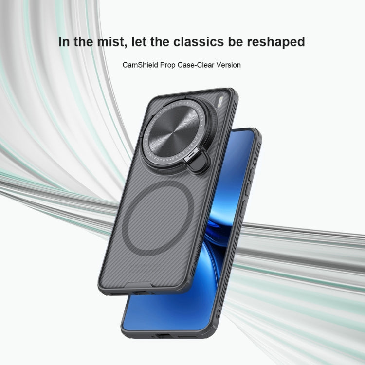 For vivo X200 Pro NILLKIN CamShield Prop MagSafe Magnetic Translucent PC Phone Case(Black) by NILLKIN