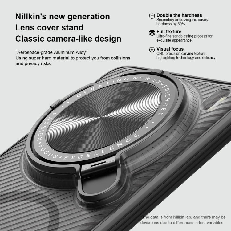 For vivo X200 Pro NILLKIN CamShield Prop MagSafe Magnetic Translucent PC Phone Case(Black) by NILLKIN