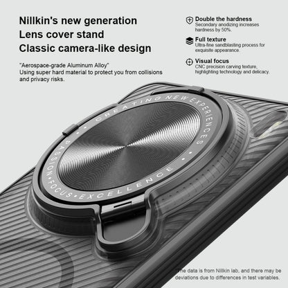 For vivo X200 Pro NILLKIN CamShield Prop MagSafe Magnetic Translucent PC Phone Case(Black) by NILLKIN