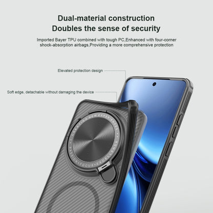 For vivo X200 Pro NILLKIN CamShield Prop MagSafe Magnetic Translucent PC Phone Case(Black) by NILLKIN