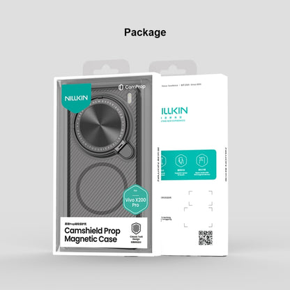 For vivo X200 Pro NILLKIN CamShield Prop MagSafe Magnetic Translucent PC Phone Case(Black) by NILLKIN