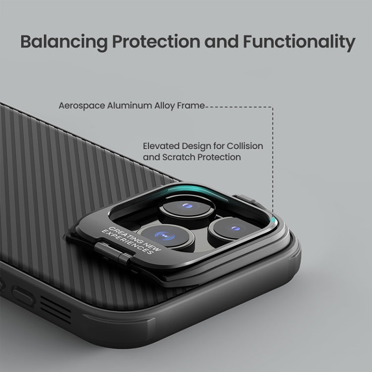 For iPhone 16 Pro Max NILLKIN CamShield Prop MagSafe Magnetic PC Phone Case with Frame(Black) by NILLKIN