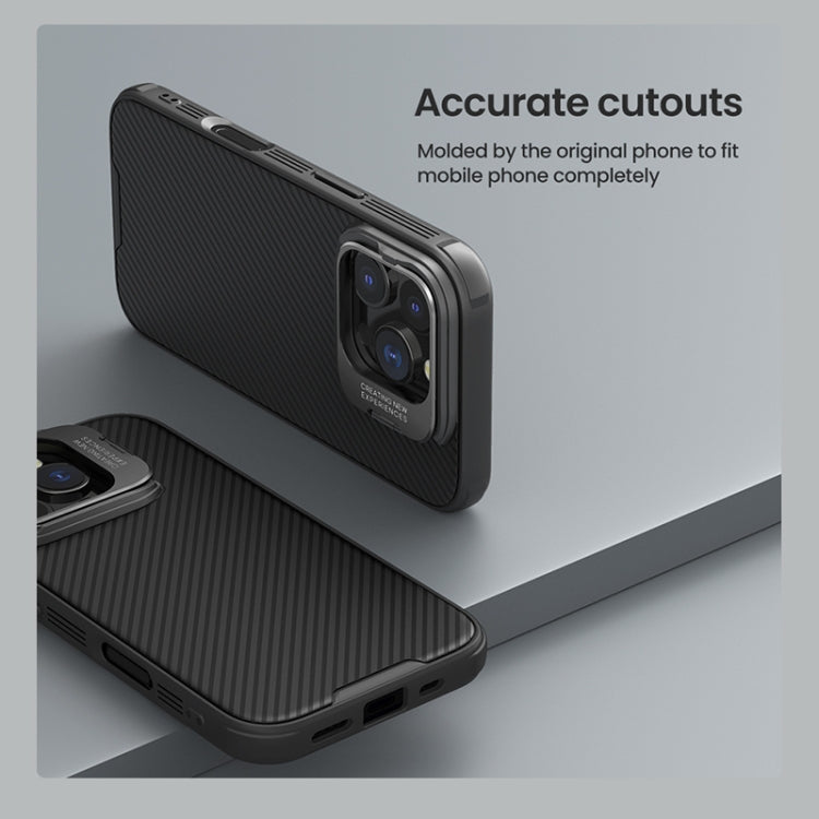 For iPhone 16 Pro Max NILLKIN CamShield Prop MagSafe Magnetic PC Phone Case with Frame(Black) by NILLKIN