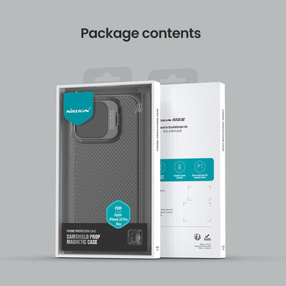 For iPhone 16 Pro Max NILLKIN CamShield Prop MagSafe Magnetic PC Phone Case with Frame(Black) by NILLKIN