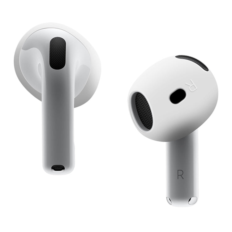For AirPods 4 Ear Cap Soft Silicone Protective Case(White) by bashfashion