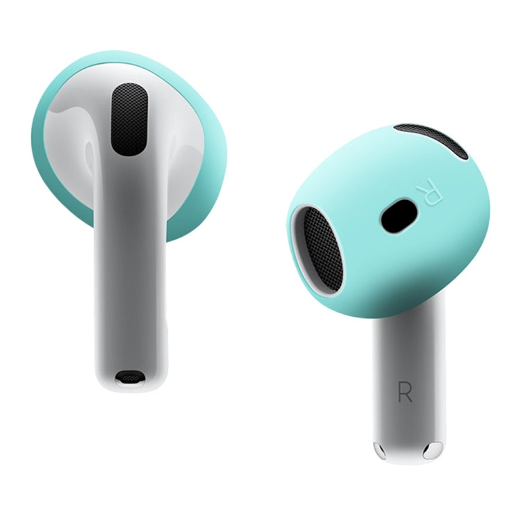 For AirPods 4 Ear Cap Soft Silicone Protective Case(Mint Green) by bashfashion