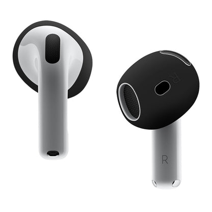 For AirPods 4 Ear Cap Soft Silicone Protective Case(Black) by bashfashion