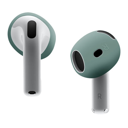 For AirPods 4 Ear Cap Soft Silicone Protective Case(Dark Green) by bashfashion