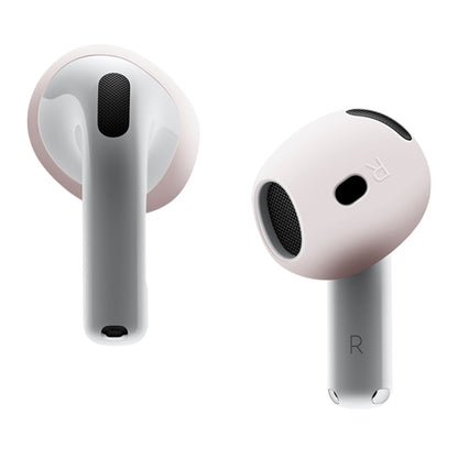 For AirPods 4 Ear Cap Soft Silicone Protective Case(Light Pink) by bashfashion