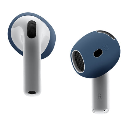 For AirPods 4 Ear Cap Soft Silicone Protective Case(Dark Blue) by bashfashion