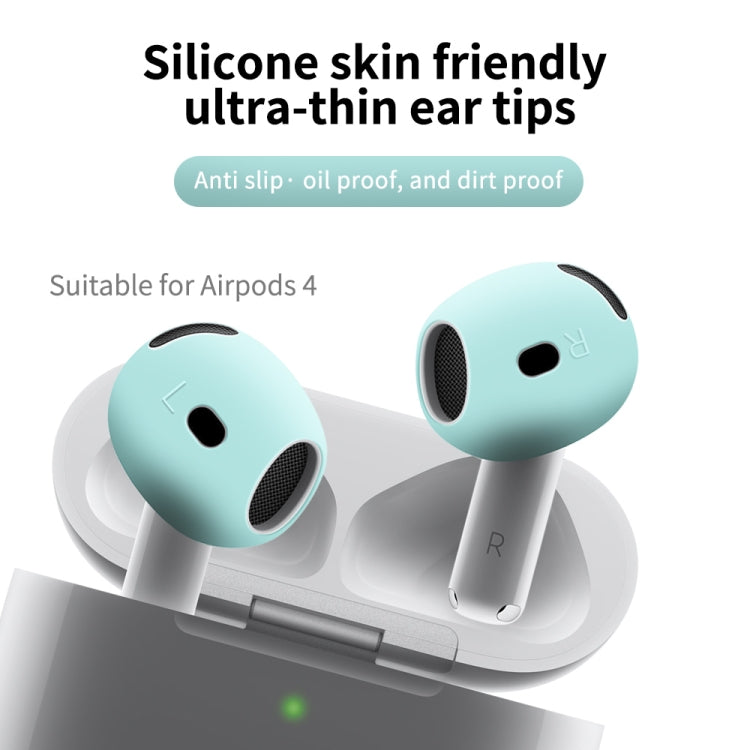 For AirPods 4 Ear Cap Soft Silicone Protective Case(Red) by bashfashion