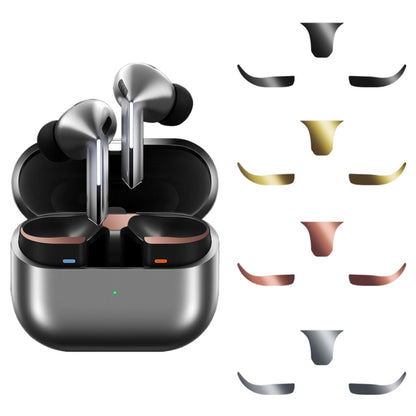For Samsung Galaxy Buds3 Pro Bluetooth Earphone Charging Box Metal Stickers(Gold) by bashfashion