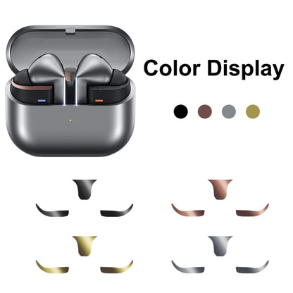 For Samsung Galaxy Buds3 Pro Bluetooth Earphone Charging Box Metal Stickers(Gold) by bashfashion