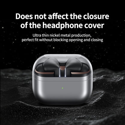 For Samsung Galaxy Buds3 Pro Bluetooth Earphone Charging Box Metal Stickers(Rose Gold) by bashfashion