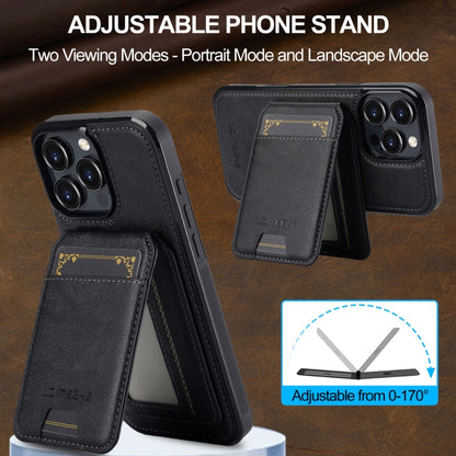 For iPhone 16 Pro LC.IMEEKE L3 Series Detachable RFID Card Bag Magsafe Phone Case(Black) by LC.IMEEKE