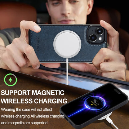 For iPhone 15 LC.IMEEKE L3 Series Detachable RFID Card Bag Magsafe Phone Case(Blue) by LC.IMEEKE