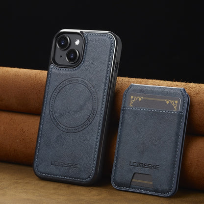 For iPhone 14 / 13 LC.IMEEKE L3 Series Detachable RFID Card Bag Magsafe Phone Case(Blue) by LC.IMEEKE