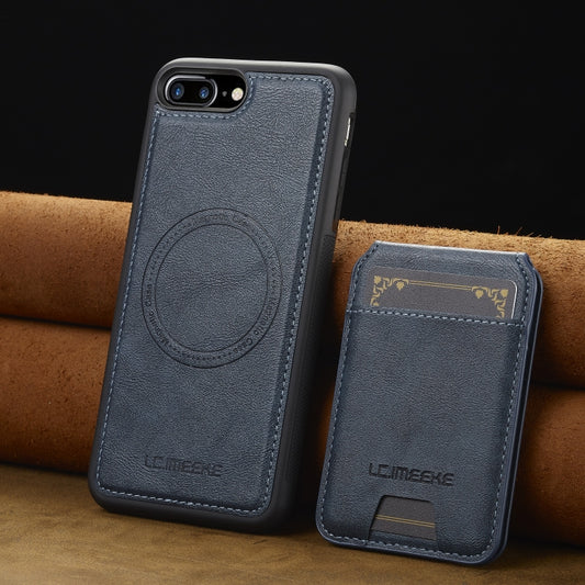 For iPhone SE 2024 LC.IMEEKE L3 Series Detachable RFID Card Bag Magsafe Phone Case(Blue) by LC.IMEEKE