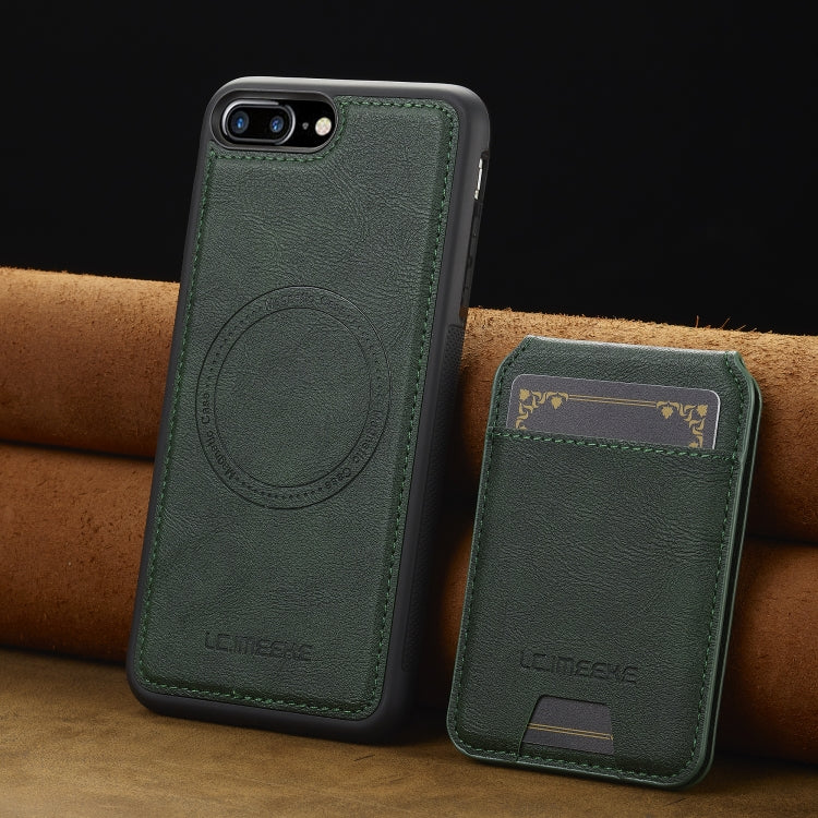 For iPhone SE 2024 LC.IMEEKE L3 Series Detachable RFID Card Bag Magsafe Phone Case(Green) by LC.IMEEKE