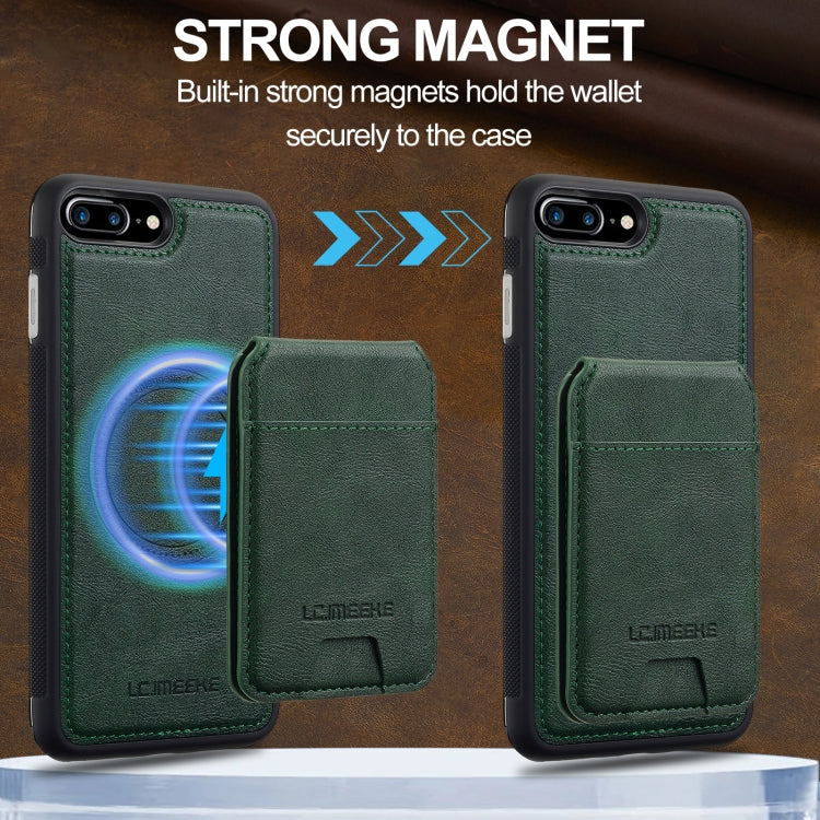 For iPhone SE 2024 LC.IMEEKE L3 Series Detachable RFID Card Bag Magsafe Phone Case(Green) by LC.IMEEKE