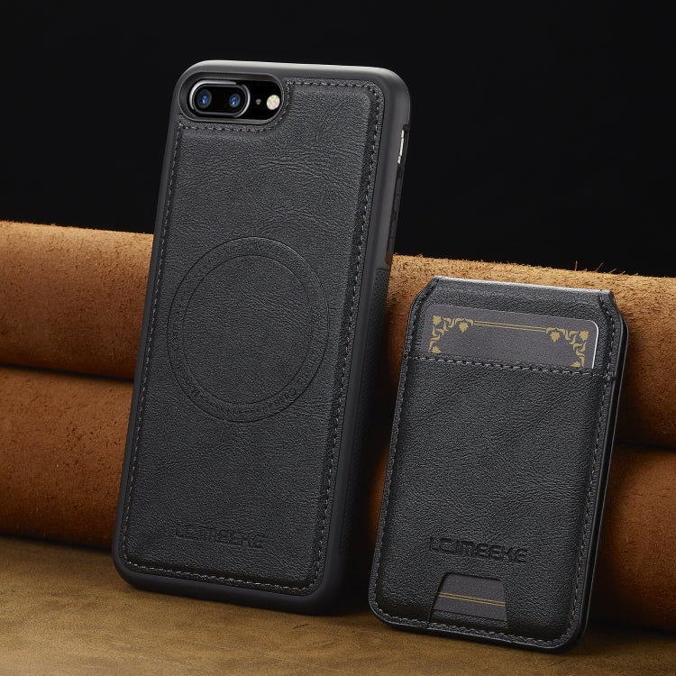 For iPhone 8 Plus / 7 Plus LC.IMEEKE L3 Series Detachable RFID Card Bag Magsafe Phone Case(Black) by LC.IMEEKE