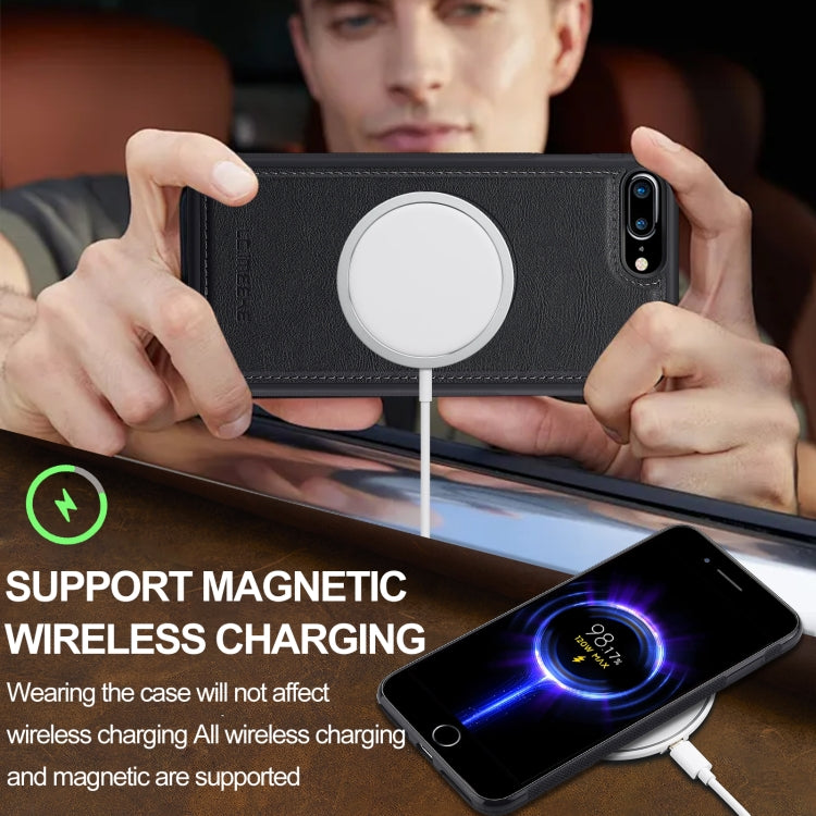 For iPhone 8 Plus / 7 Plus LC.IMEEKE L3 Series Detachable RFID Card Bag Magsafe Phone Case(Black) by LC.IMEEKE