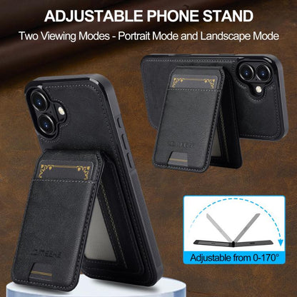 For iPhone 17 LC.IMEEKE L3 Series Detachable RFID Card Bag Magsafe Phone Case(Black) by LC.IMEEKE