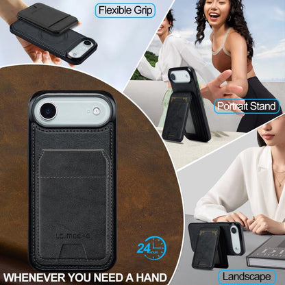 For iPhone Air LC.IMEEKE L3 Series Detachable RFID Card Bag Magsafe Phone Case(Black) by LC.IMEEKE