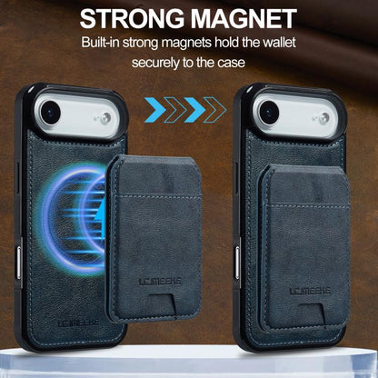 For iPhone Air LC.IMEEKE L3 Series Detachable RFID Card Bag Magsafe Phone Case(Blue) by LC.IMEEKE